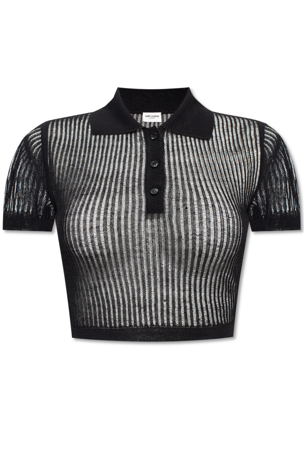 Black Transparent crop top Saint Laurent - Vitkac Canada